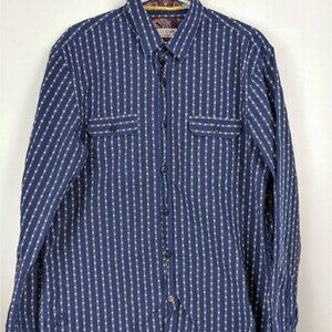 John Lennon English Laundry Mens Button shirt size XL Navy white limited edition